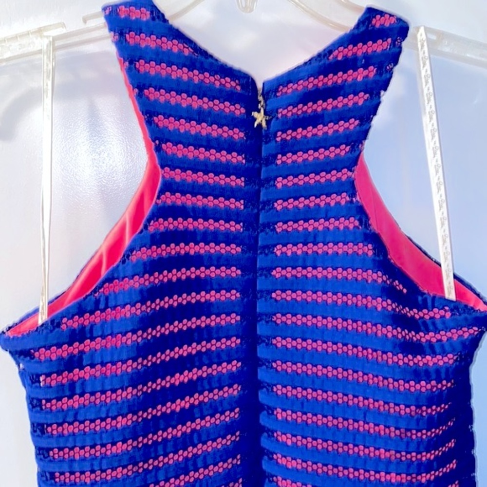Lilly Pulitzer dress size small layered and hot pink and blue - Picture 5 of 5